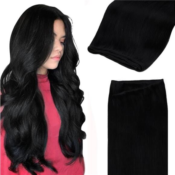 Sew in Hair Extensions Real Human Hair, Weft Hair Extensions Human - Picture 1 of 7